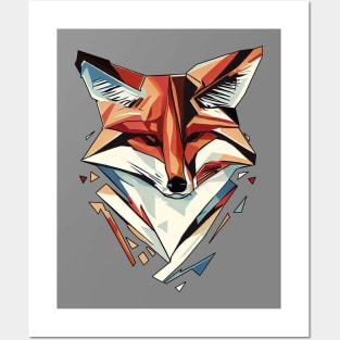 Cute elegant fox | Black, Blue, and Orange Posters and Art